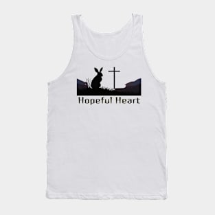 Hope ful Heart /Easter Bunny with a Cross /  Easter Gifts Tank Top